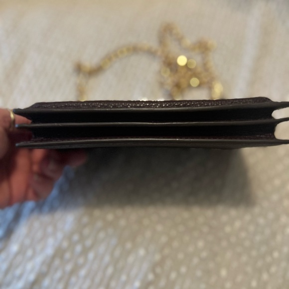 Kate Spade deep purple Wristlet with Gold Chain - Picture 5 of 10